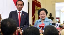 Ketua Umum PDIP Megawati Soekarnoputri dengan Presiden Jokowi. (Dok. Setkab.go.id) 
