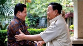 Menteri Pertahanan Prabowo Subianto dan Menteri BUMN Erick Thohir. (Dok. Kemhan.go.id) 