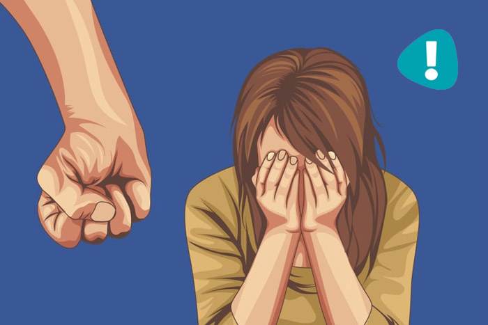 Ilustrasi kekerasan dalam rumah tangga (KDRT). (Dok. Hellodepok.com/M. Rifai Azhari)
