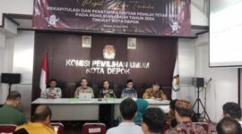 KPU Kota Depok menetapkan Daftar Pemilih Tetap (DPT) Pemilihan Umum Tahun 2024. (Dok. Dri) 
