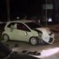 Pengendara Inova menabrakkan dua mobil secara membabi buta di sekitar Stadion Pakansari, Kabupaten Bogor. (Instagram.com/@ahmadsahroni88) 
