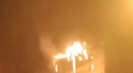 Kebakaran rumah warga di Jalan Dadap Dalam II, RT 07/RW 01, Mekarjaya, Sukmajaya, Kota Depok. (Instagram.com/@infodepok_id) 
