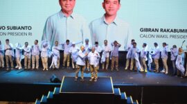 Acara Tim Kampanye Daerah (TKD) Jawa Barat, di The Convention Hall Paskal, Bandung, Jawa Barat. (Dok. Tim Media Prabowo-Gibran)

