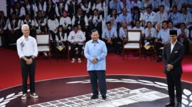 Acara Debat perdana Calon Presiden (Capres) 2024 yang digelar di kantor KPU. (Dok. Tim Media Prabowo-Gibran)

