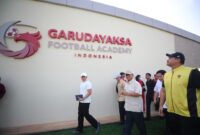 Menteri Pertahanan, Prabowo Subianto meresmikan pembukaan turnamen U-17 Nusantara Open 2023 di Bekasi. (Dok. Tim media Prabowo Subianto)