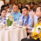 Cawapres nomor urut 2 Gibran Rakabuming Rakasaat menghadiri perayaan Natal DPD Golkar Sulawesi Utara di Sutan Raja Hotel and Convention Manado. (Dok. Tim Media Prabowo-Gibran)