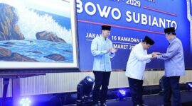 Presiden terpilih 2024-2029 Prabowo Subianto menghadiri acara silaturahmi dan buka puasa bersama Partai Demokrat di Hotel St Regis. (Facebook.com/@DPP Partai Demokrat)
