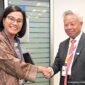 Menteri Keuangan (Menkeu) Sri Mulyani Indrawati kembali mengadakan pertemuan dengan Presiden Asian Infrastructure Investment Bank (AIIB) Jin Liqun.  (Dok. Kemenkeu.go.id)